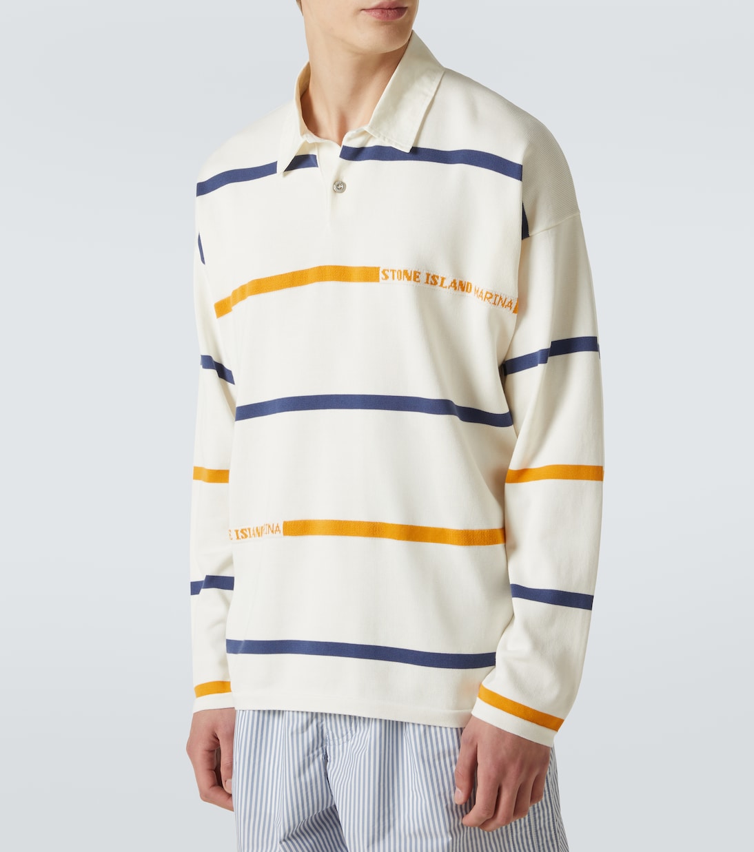 Polo Marina in cotone a righe | Stone Island