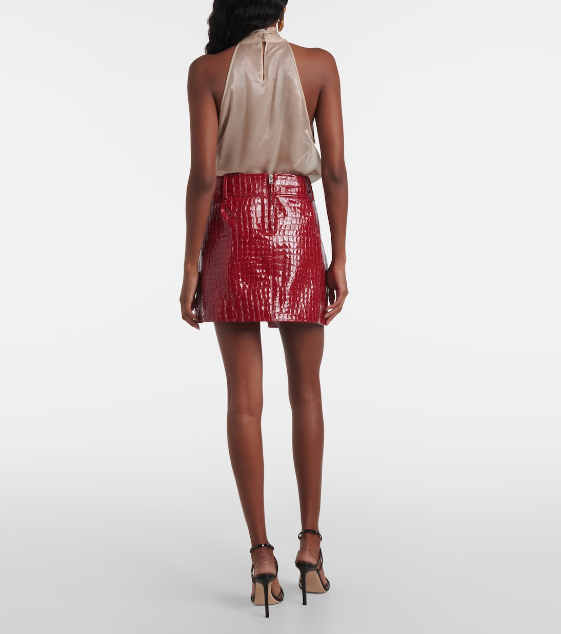 Tom Ford - Minigonna in pelle con effetto coccodrillo