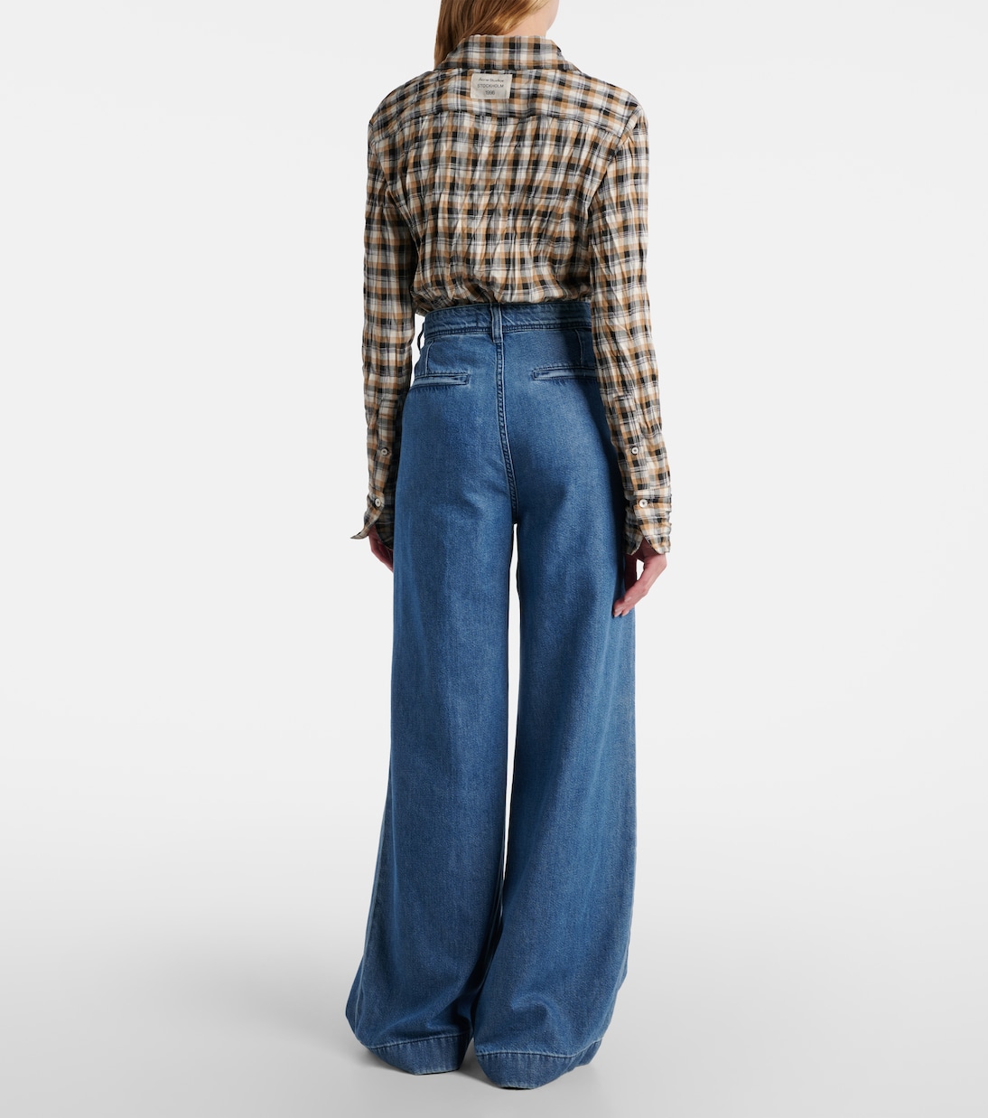 Pleated wide-leg jeans | 7 For All Mankind