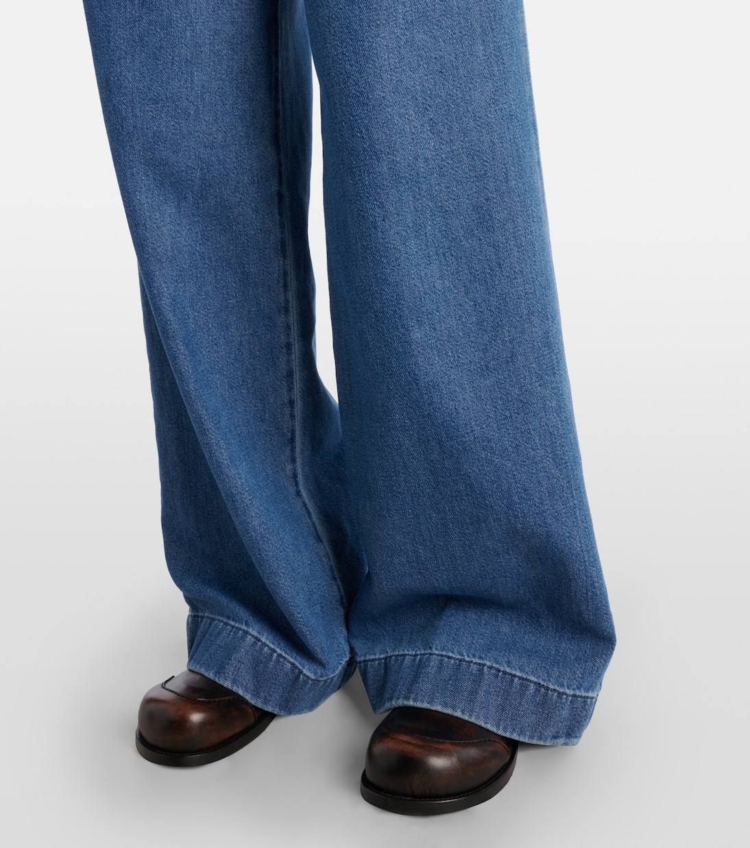 Pleated wide-leg jeans | 7 For All Mankind