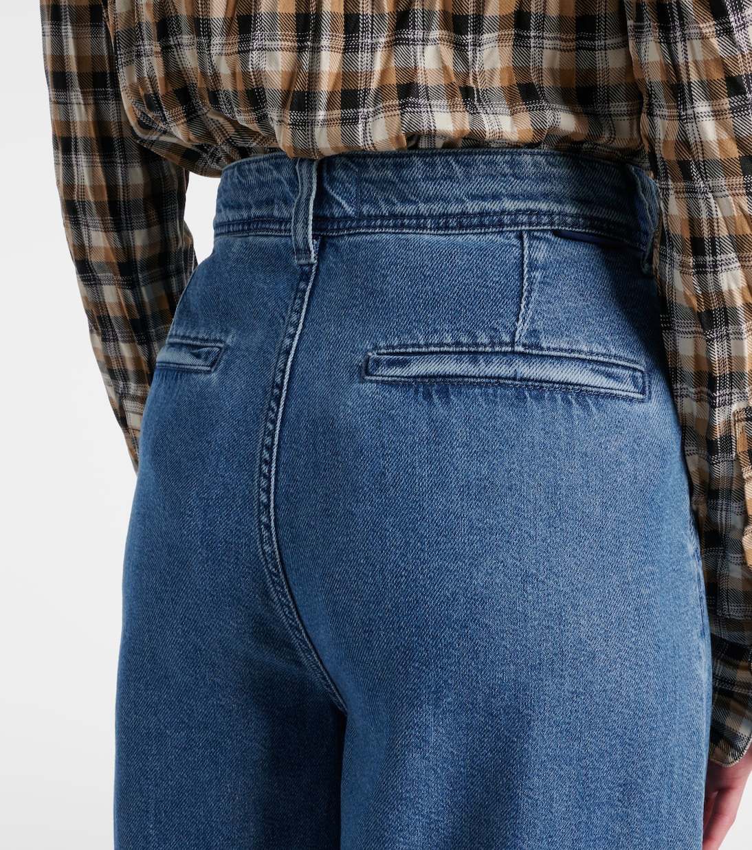 Pleated wide-leg jeans | 7 For All Mankind