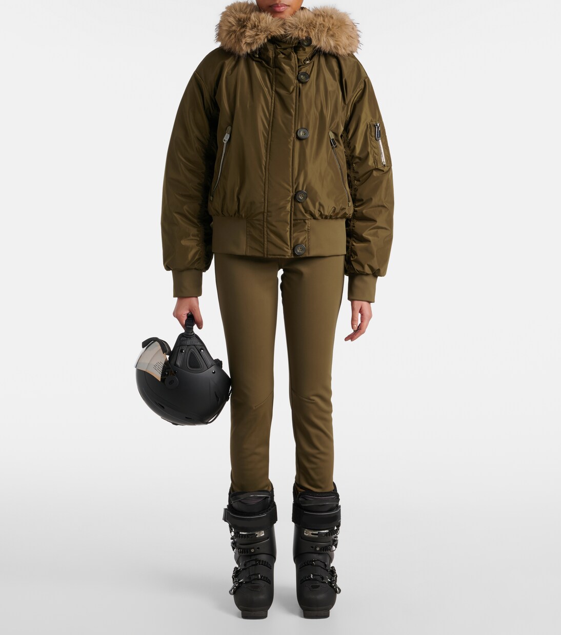 Jeanne faux fur-trimmed ski jacket | Goldbergh