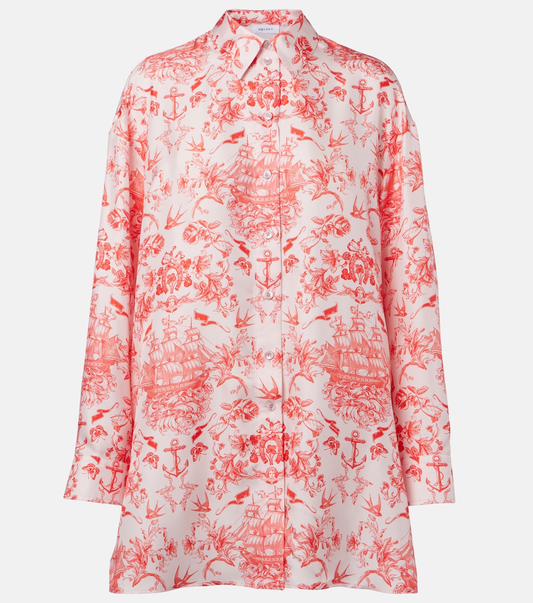 Camisa de seda estampada | McQueen