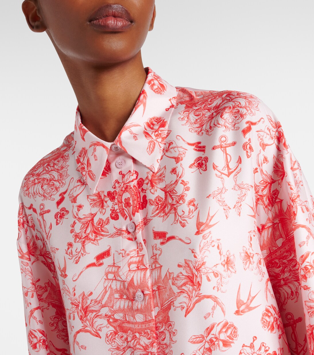 Camisa de seda estampada | McQueen