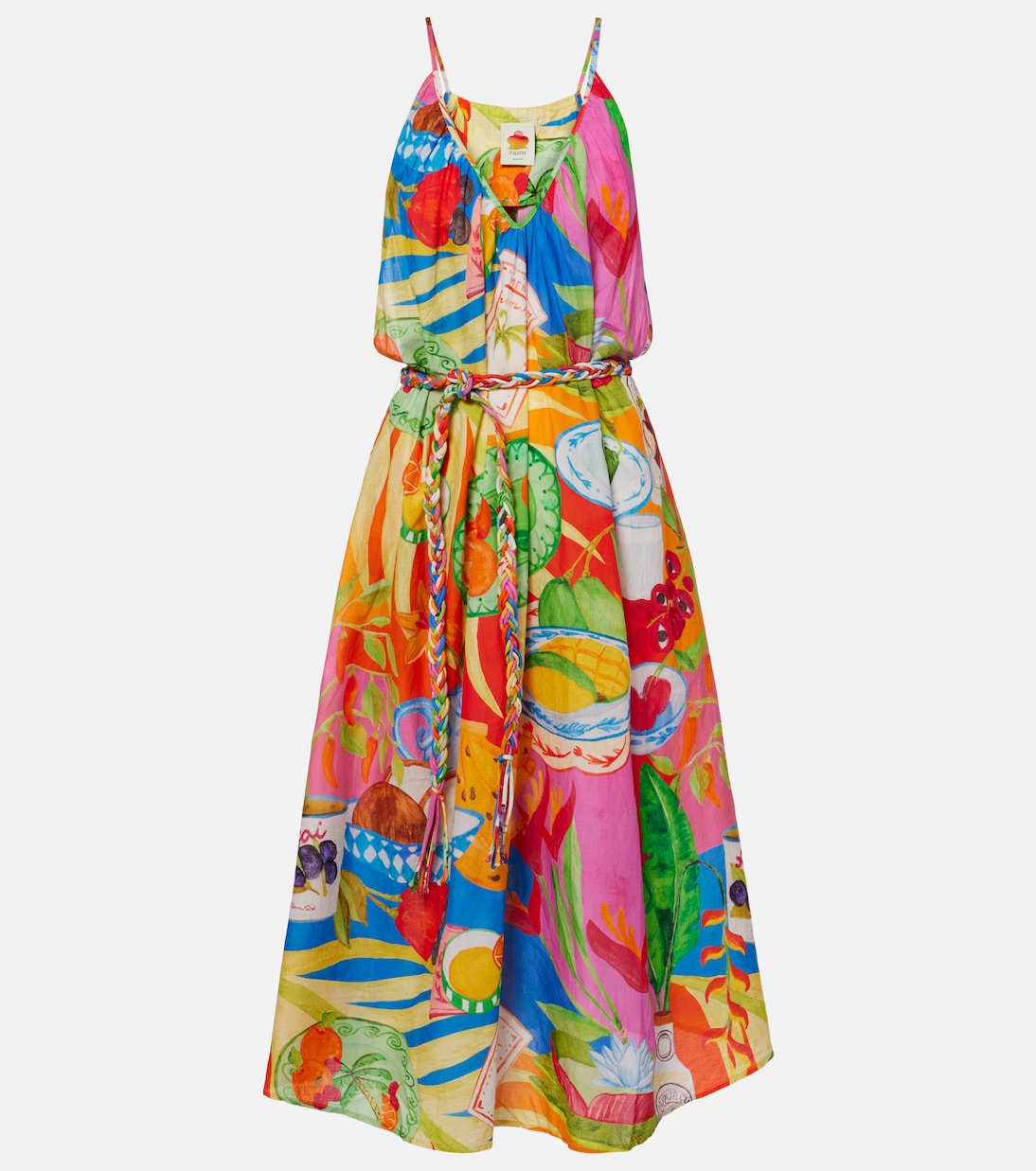 Abito midi in cotone con stampa | Farm Rio