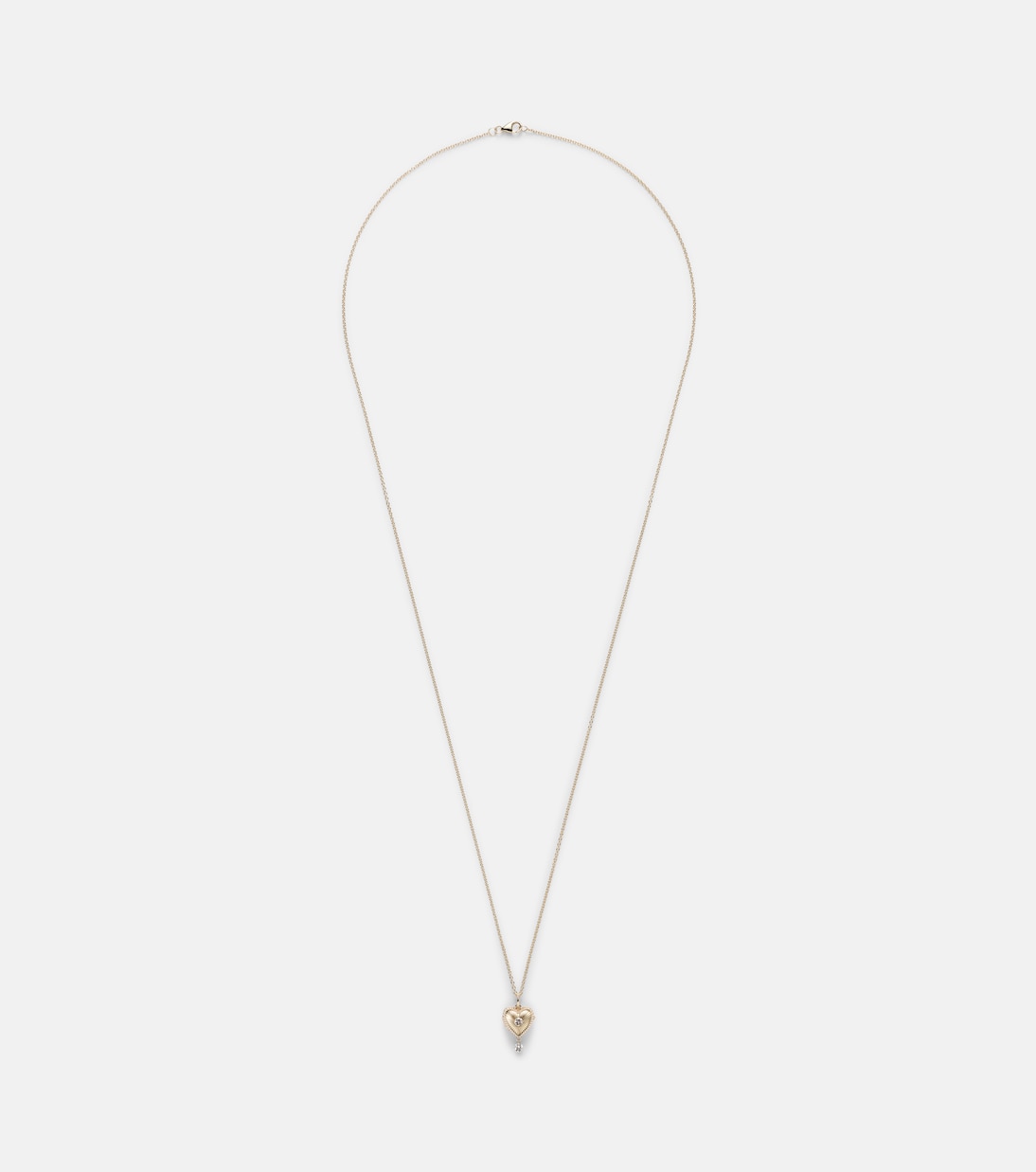 Collar Heart Locket de oro de 9 ct con diamantes | Persée
