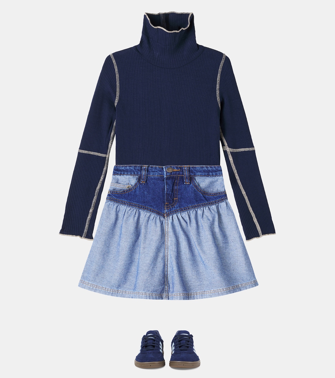 Rennie ribbed-knit T-shirt | Molo