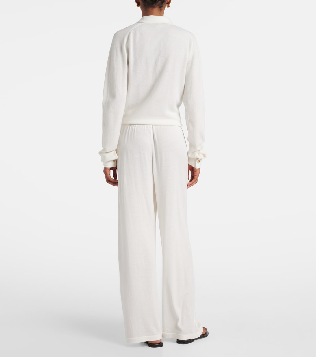 Pantalones rectos de algodón y seda | Toteme