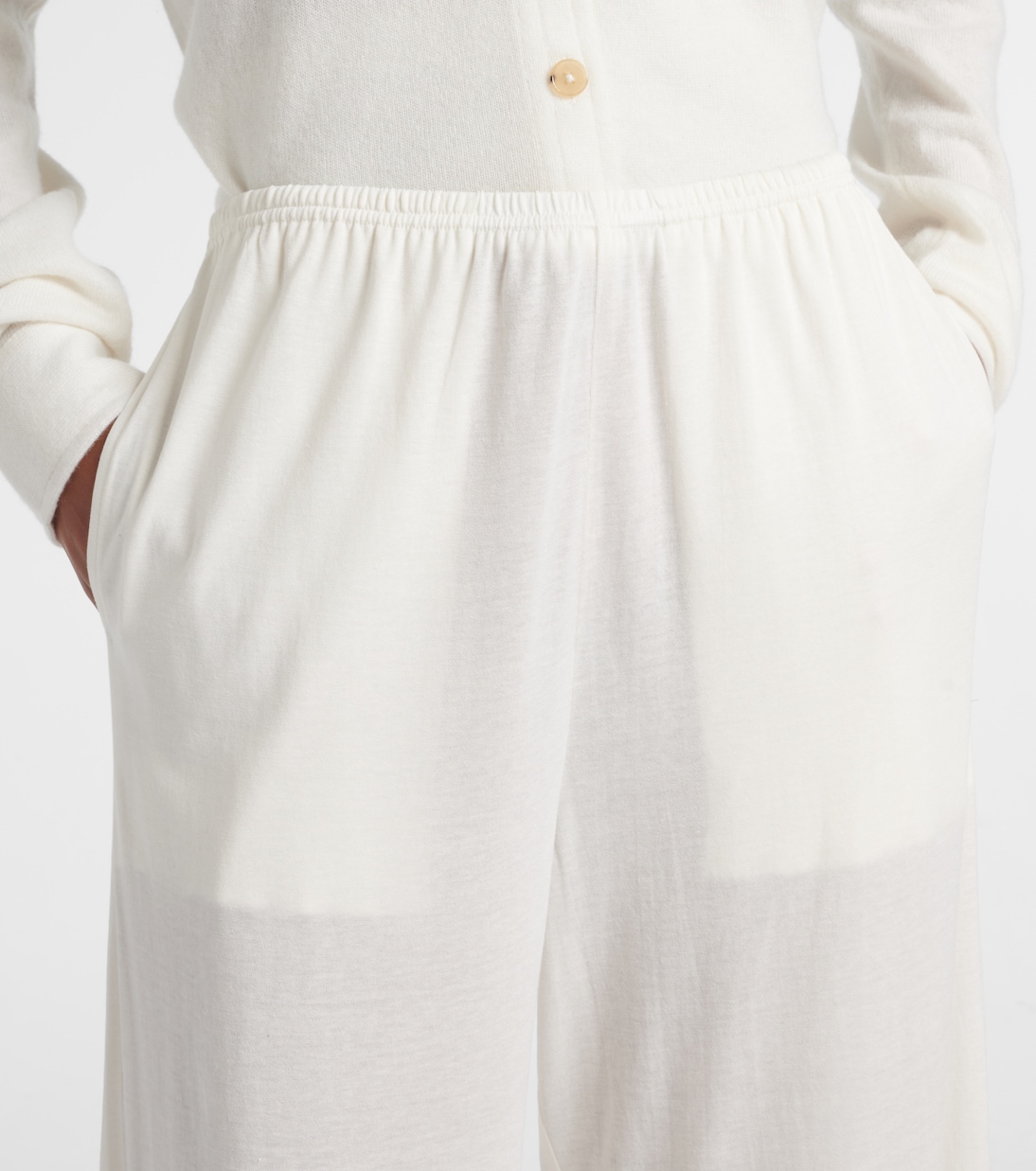 Pantalones rectos de algodón y seda | Toteme