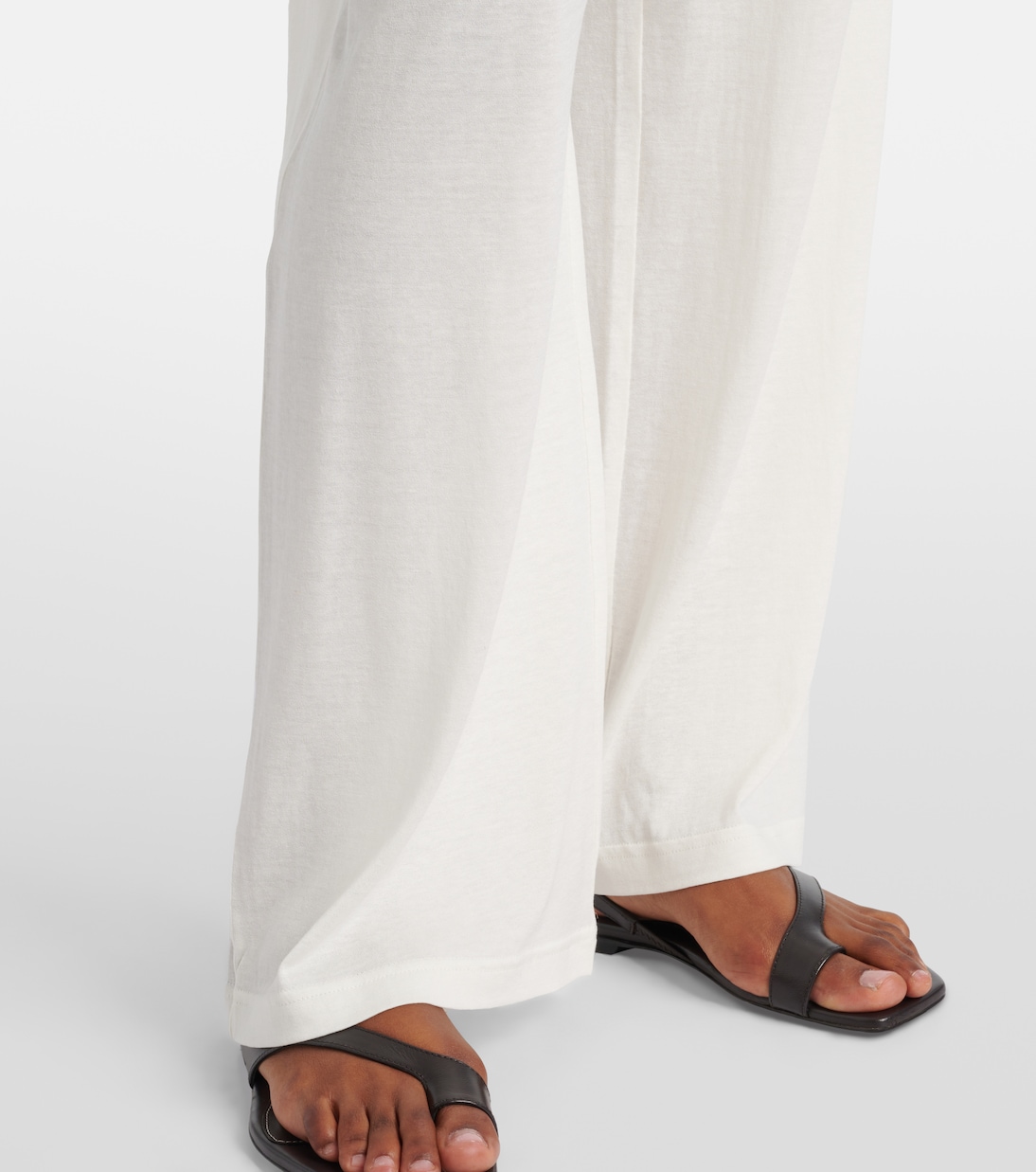 Pantalones rectos de algodón y seda | Toteme