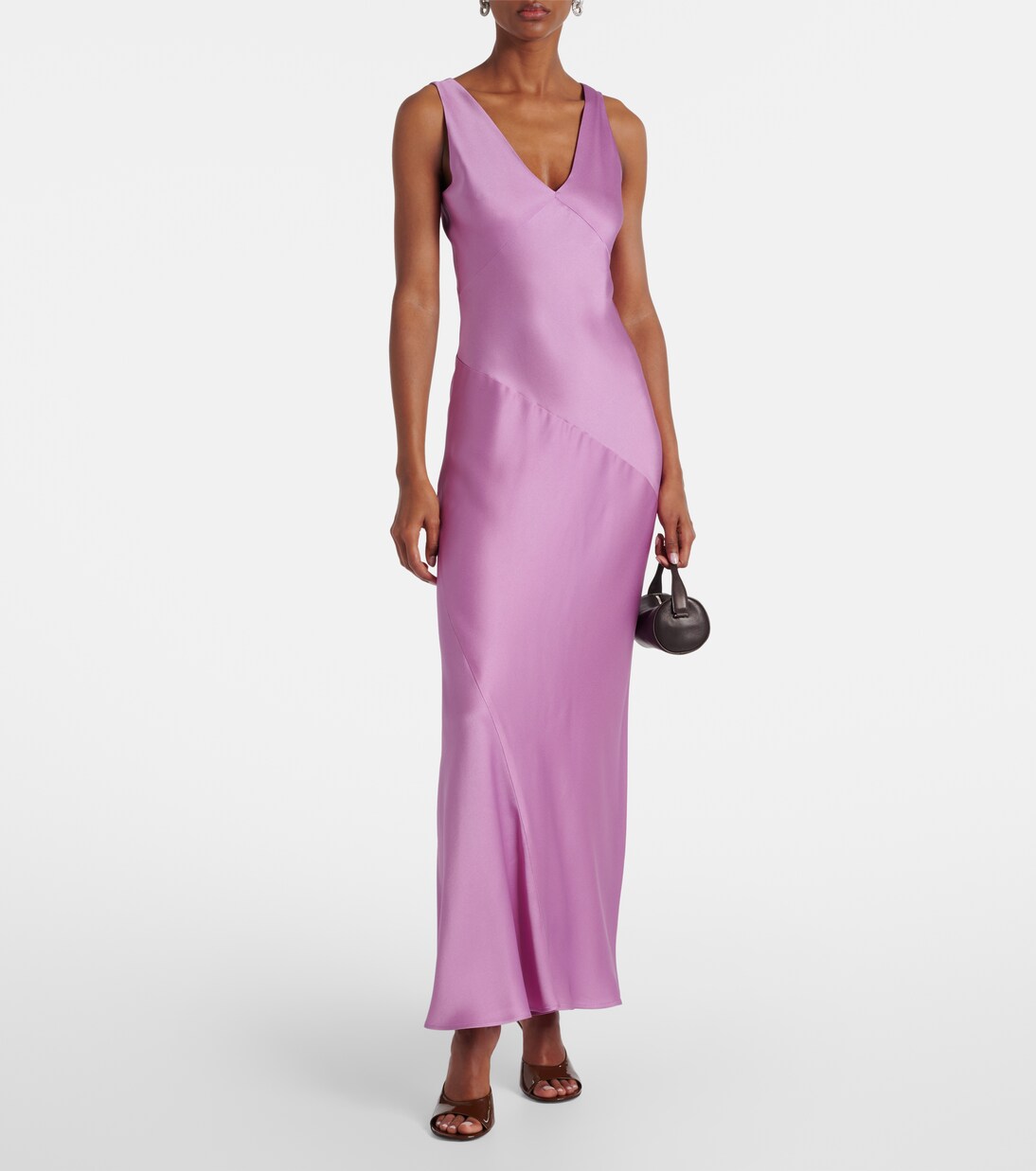 Pilly paneled satin slip dress | Max Mara