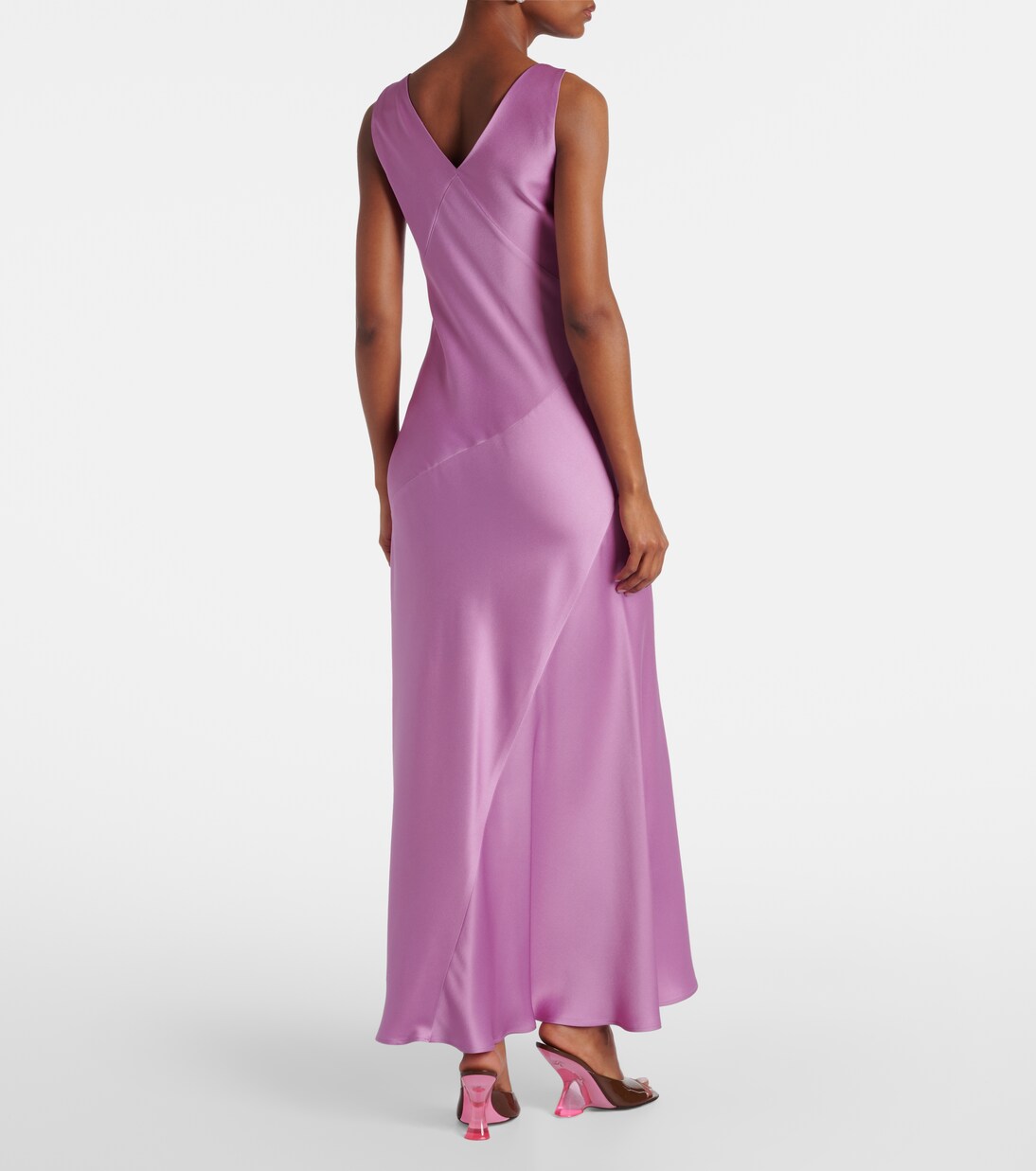 Pilly paneled satin slip dress | Max Mara