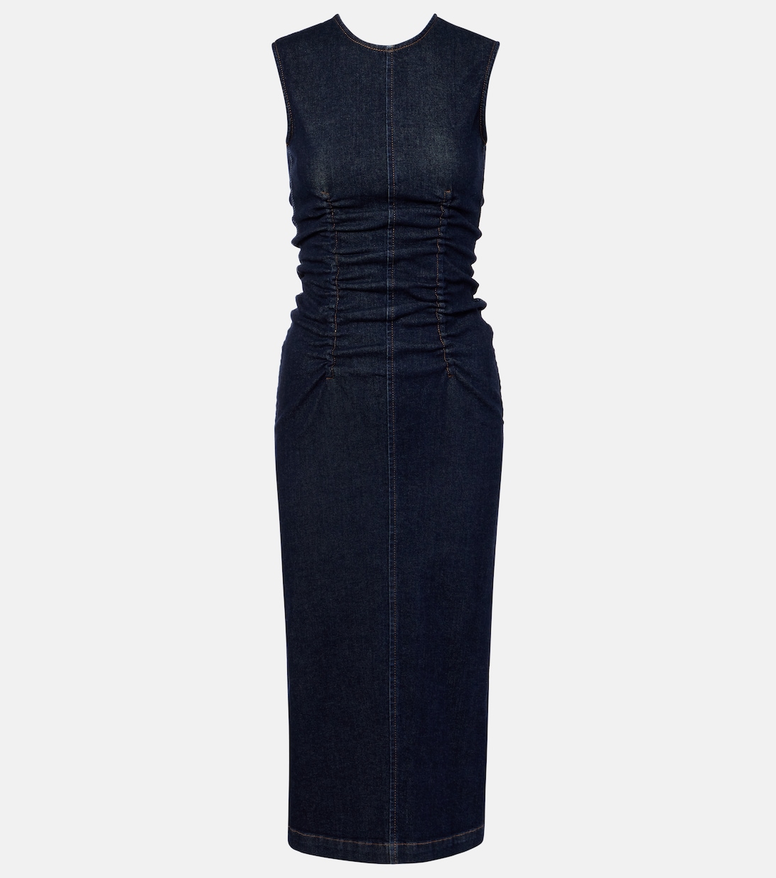 Voto ruched denim midi dress | Sportmax