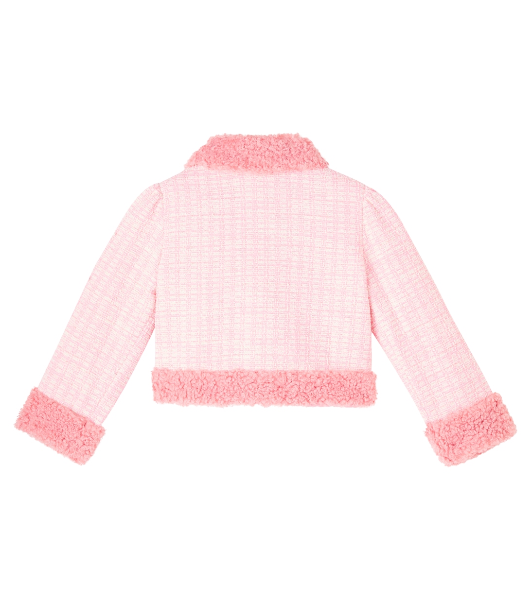 Faux shearling-trimmed tweed jacket | Patachou