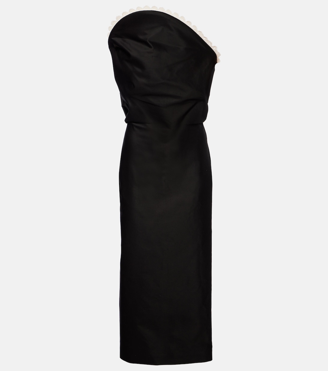 Maxikleid aus Baumwolle mit Häkelstrick | Magda Butrym