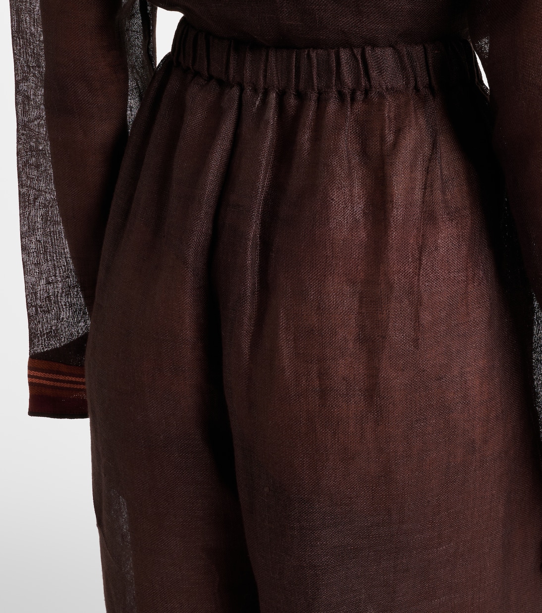 Pantaloni cropped in lino a righe | Tory Burch