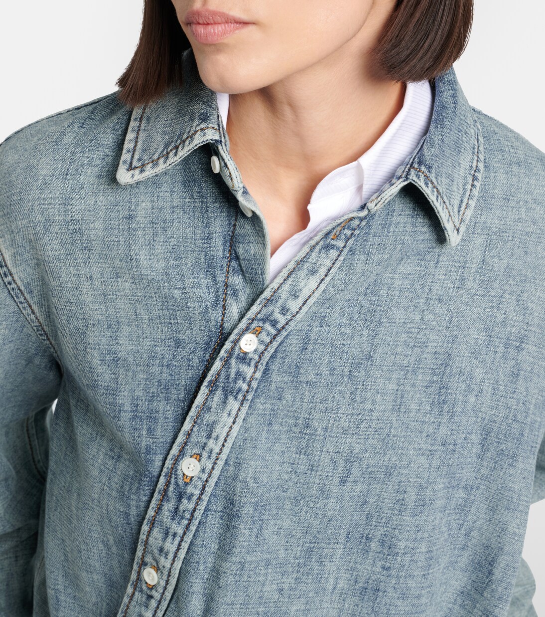 Draped belted denim shirt | Loewe