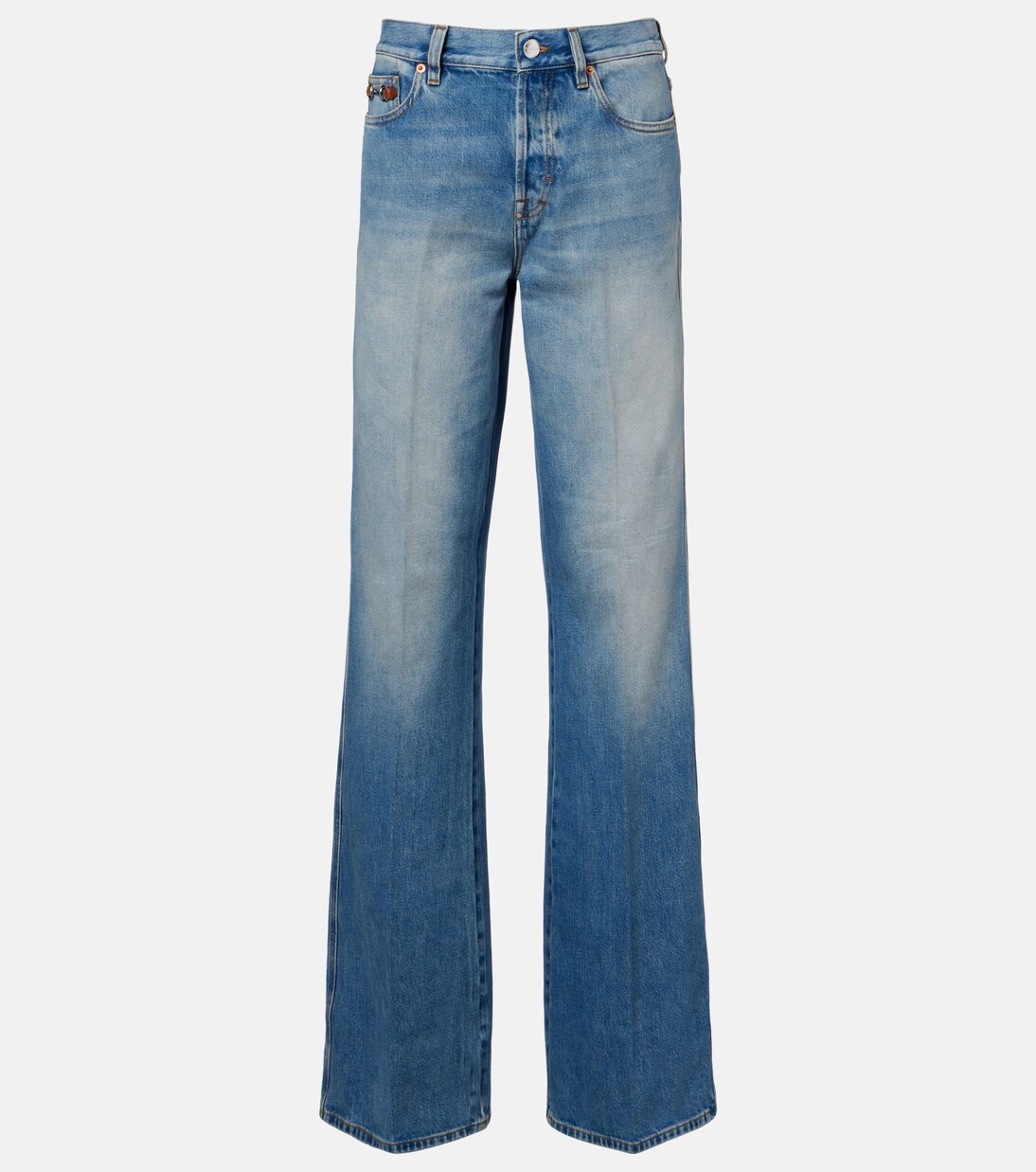 Mid-Rise Flared Jeans Horsebit | Gucci