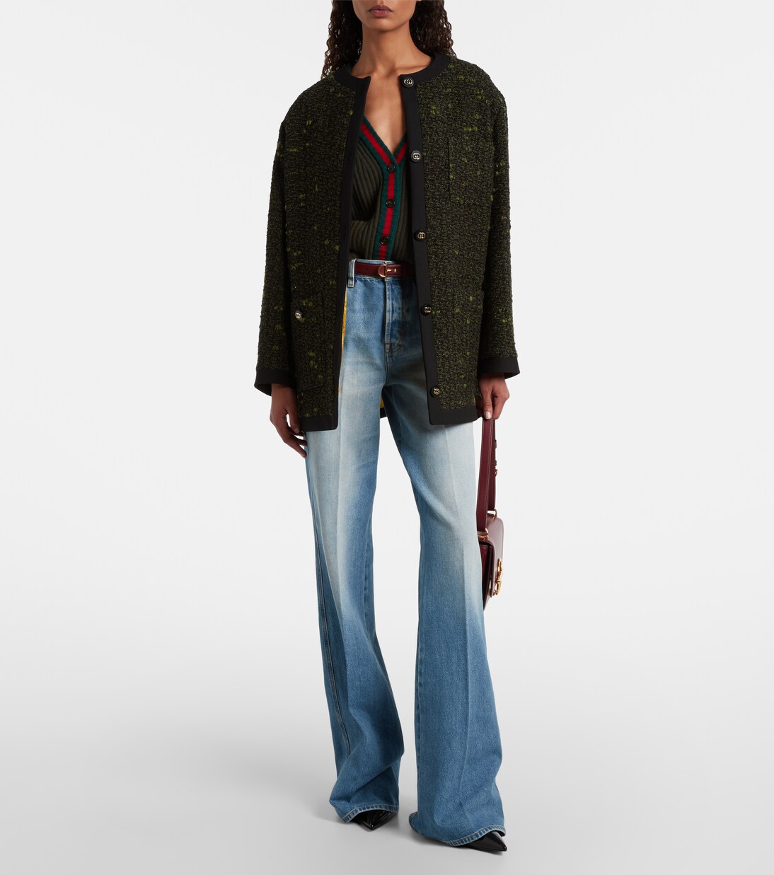 Mid-Rise Flared Jeans Horsebit | Gucci