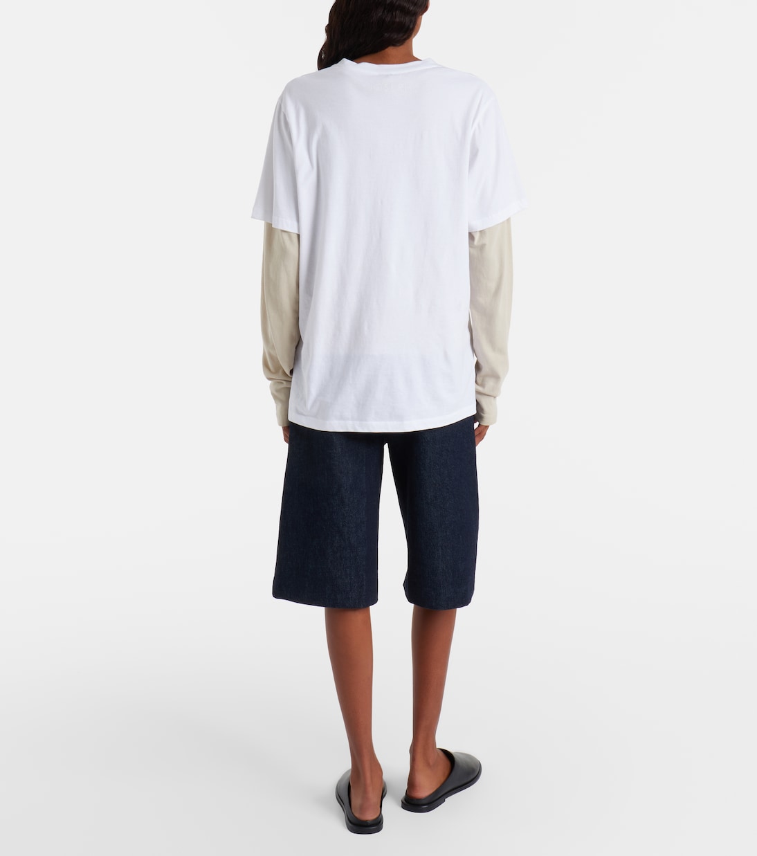 Short ample à taille basse en jean | Frame