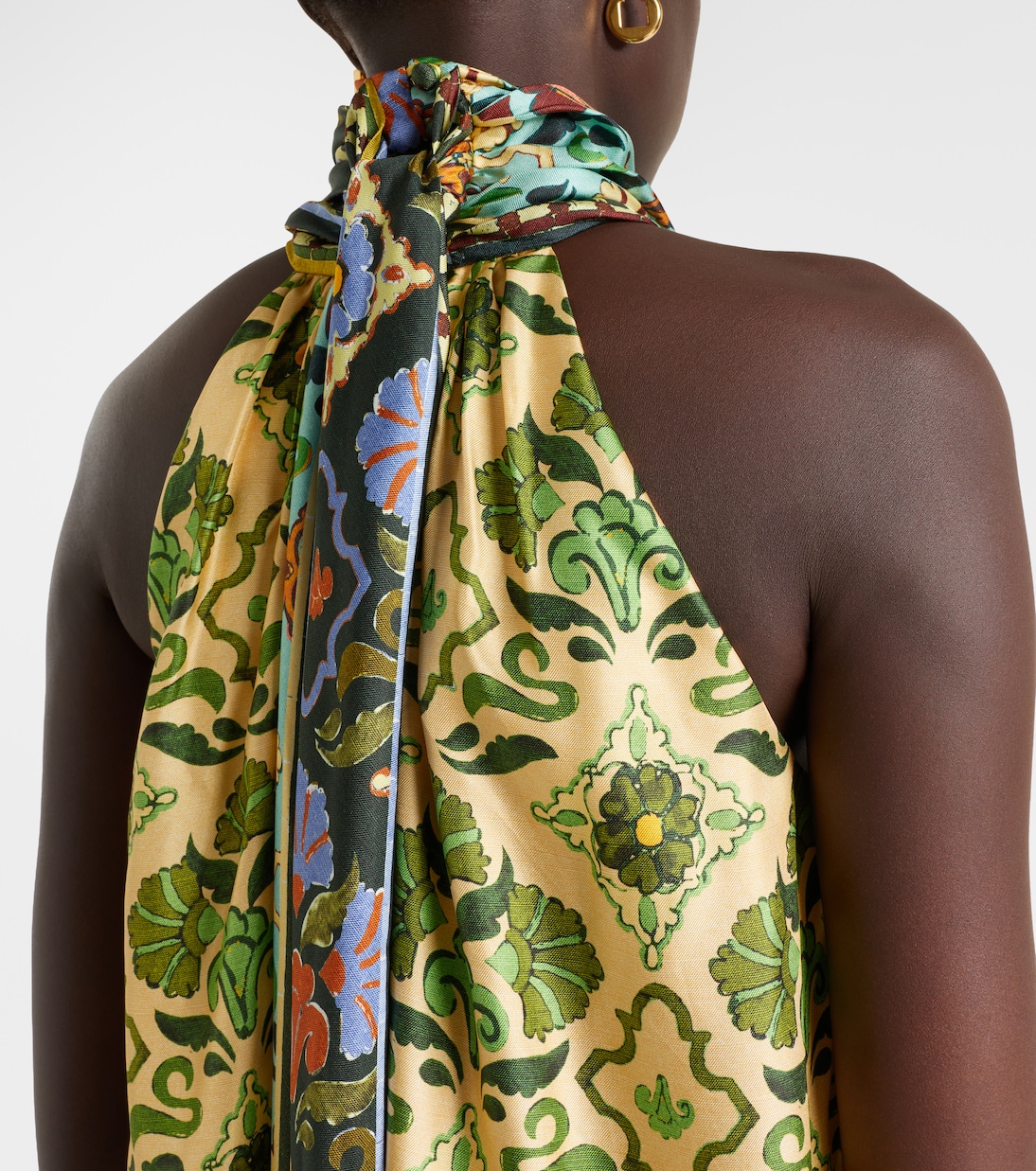 Cece 플로럴 실크 홀터넥 탑 | Alémais