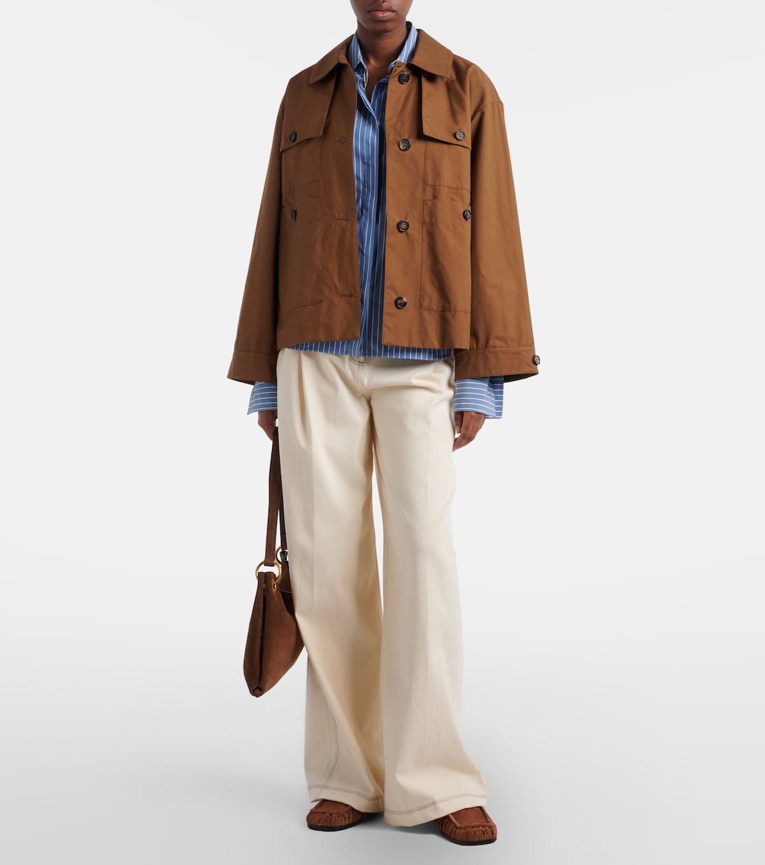 The Cube Bouquet cotton-blend twill jacket | Max Mara