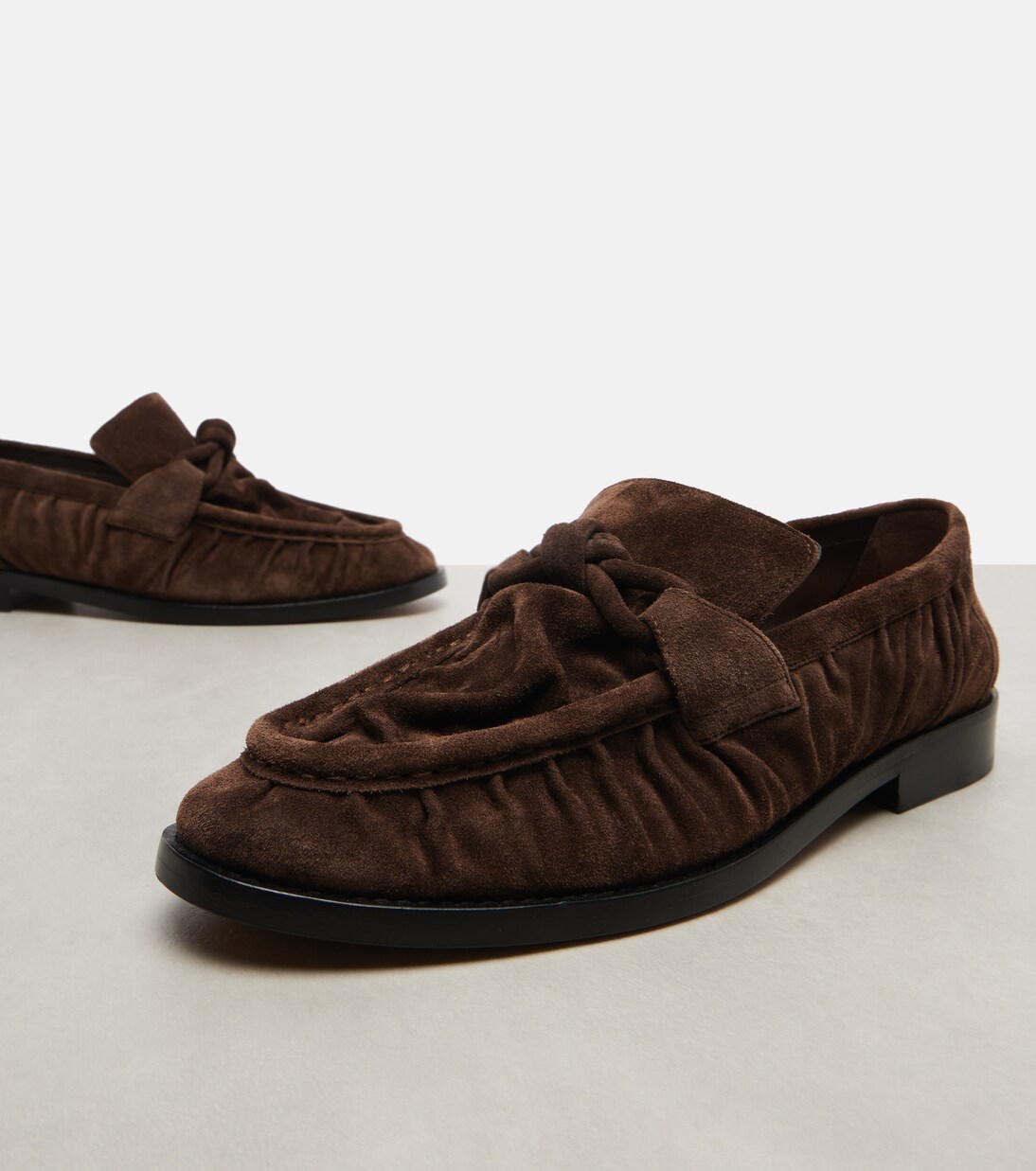 Astaire Knot suede loafers | Bottega Veneta