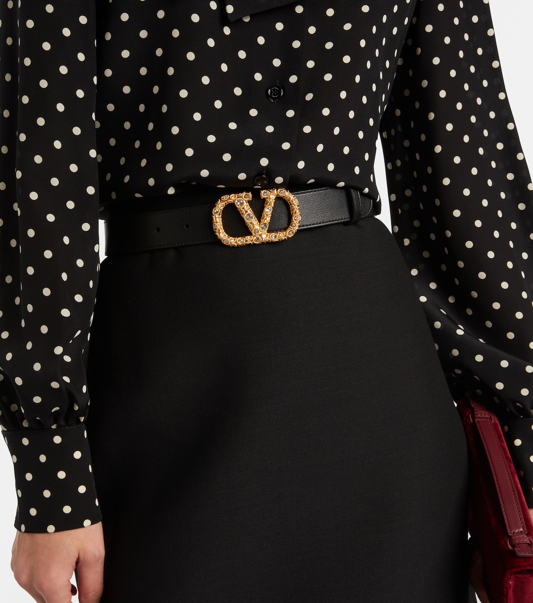 Gürtel VLogo mit Swarovski®-Kristallen | Valentino Garavani