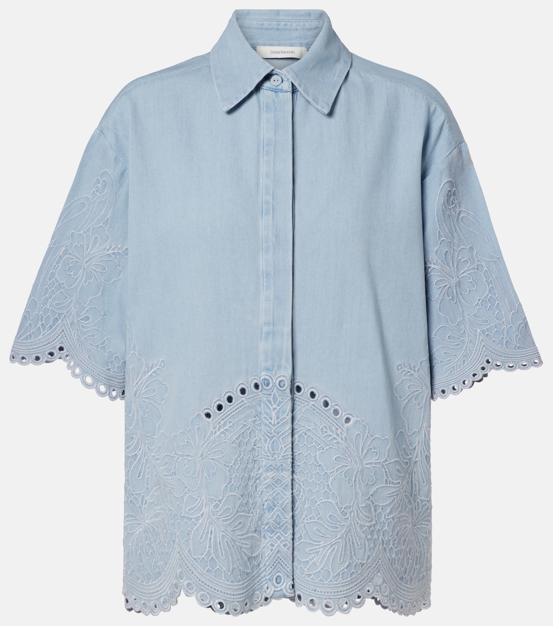 Daylight broderie anglaise denim shirt | Zimmermann