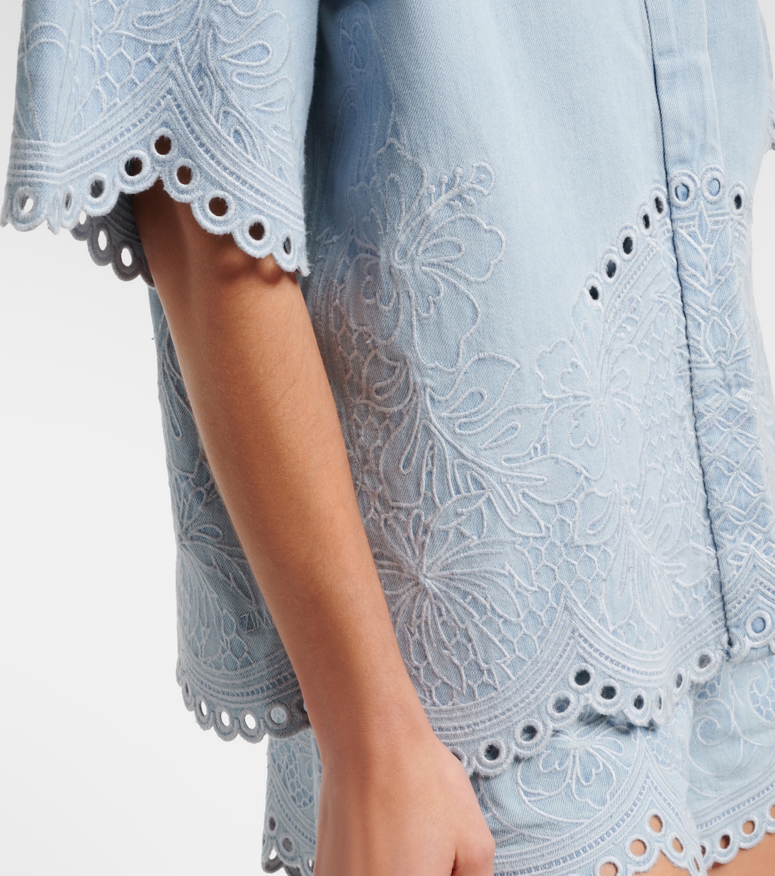 Daylight broderie anglaise denim shirt | Zimmermann