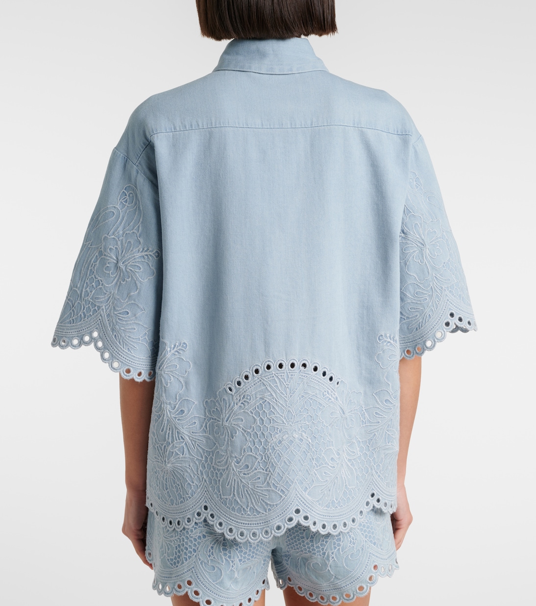 Daylight broderie anglaise denim shirt | Zimmermann