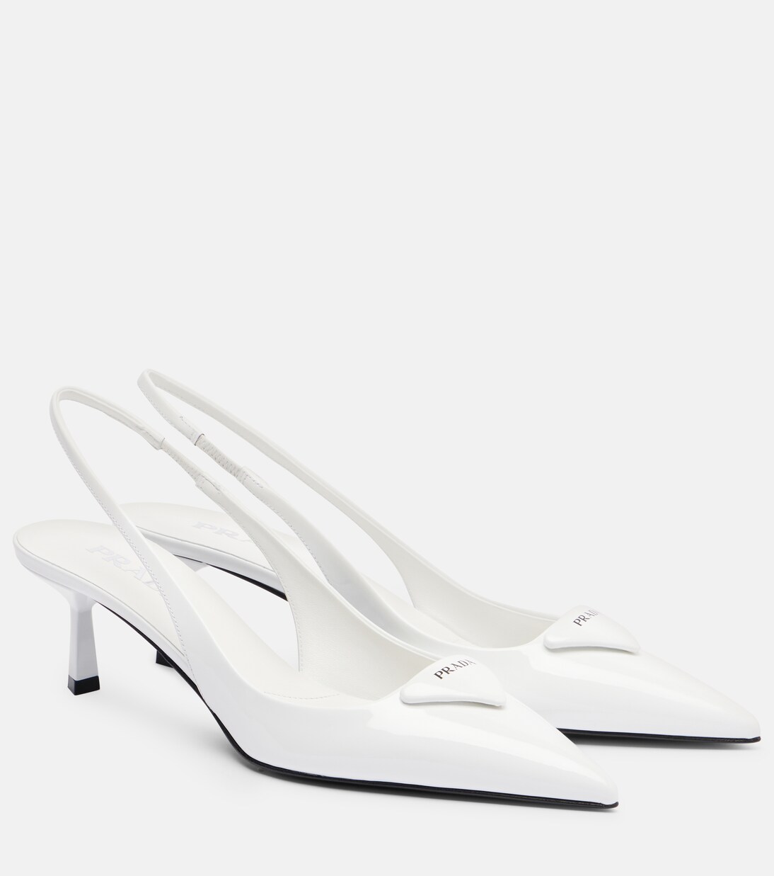 Leather slingback pumps | Prada