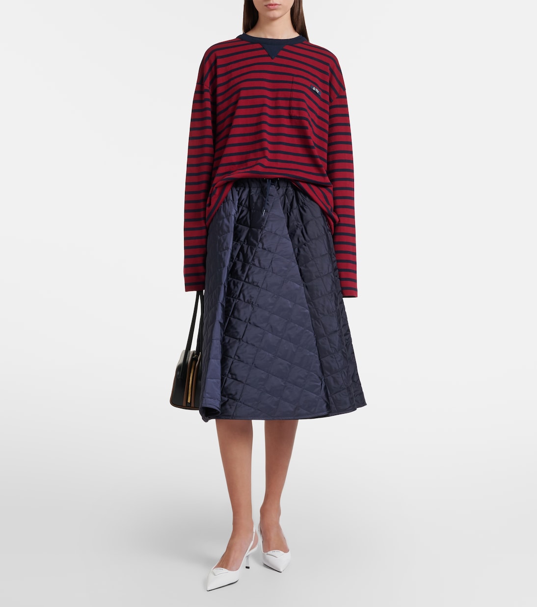 Leather slingback pumps | Prada