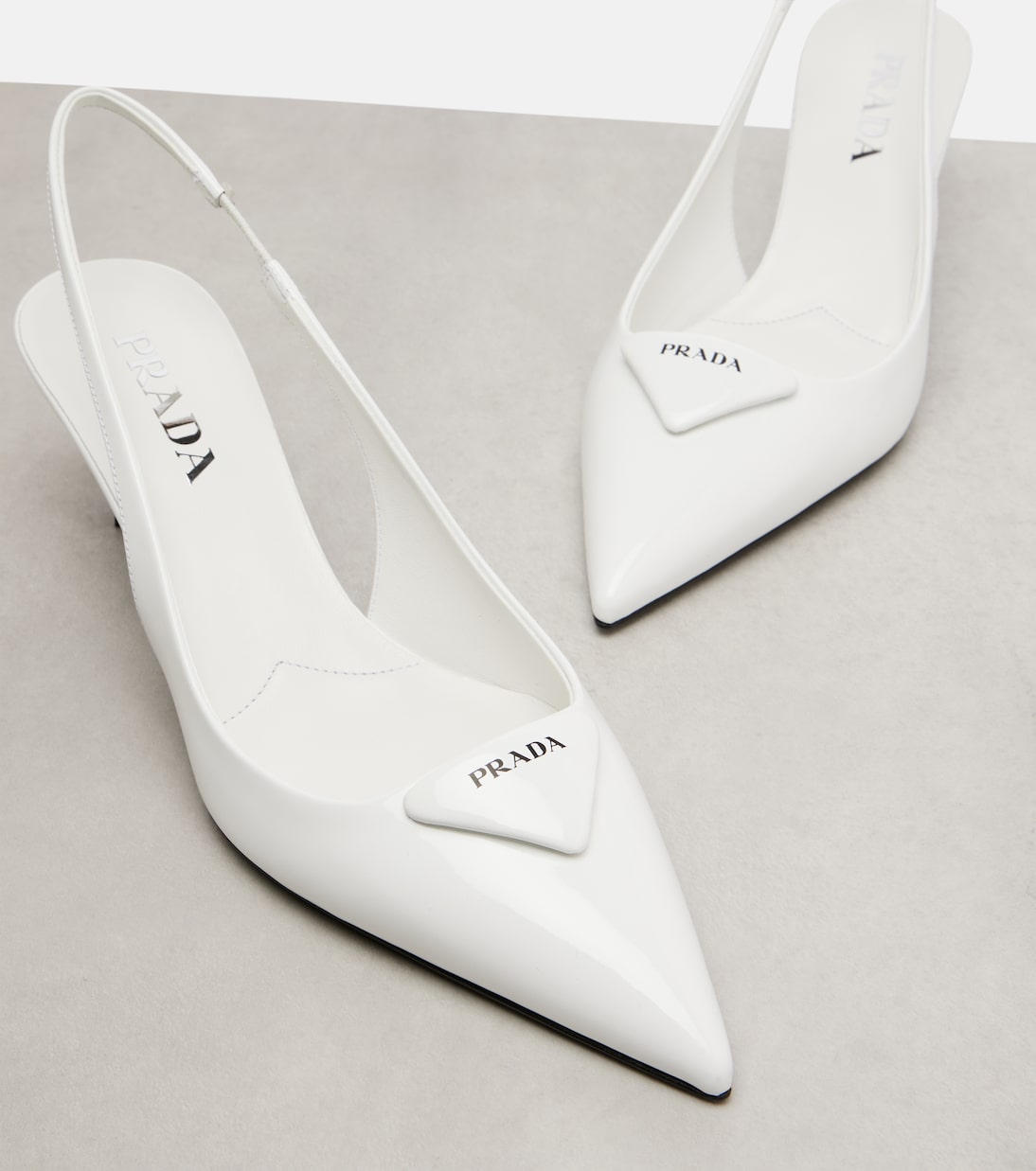 Leather slingback pumps | Prada