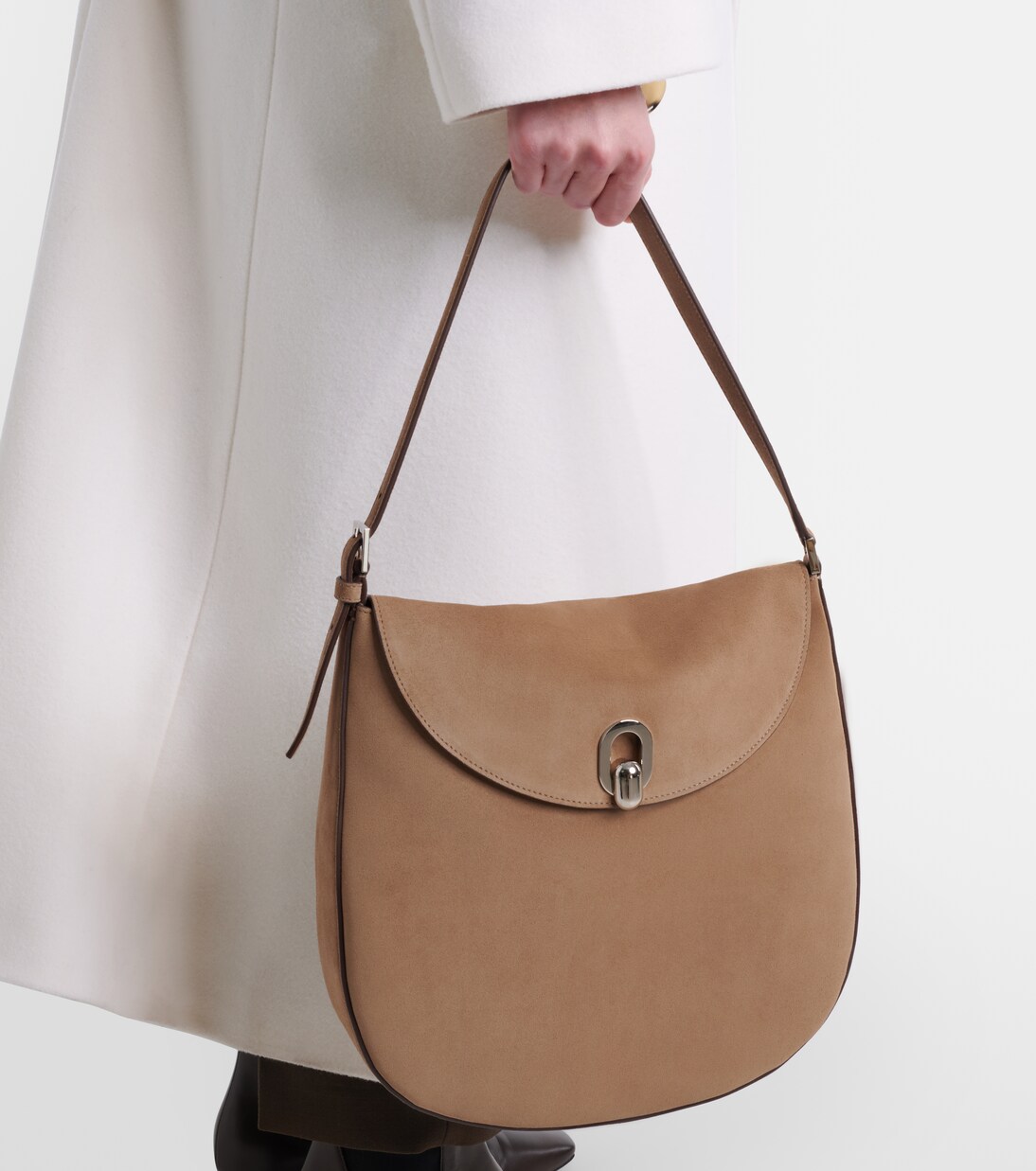 Tondo Large suede shoulder bag | Savette