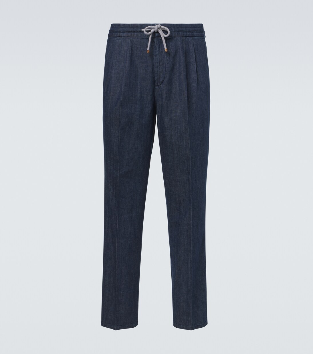 Pleated straight jeans | Brunello Cucinelli
