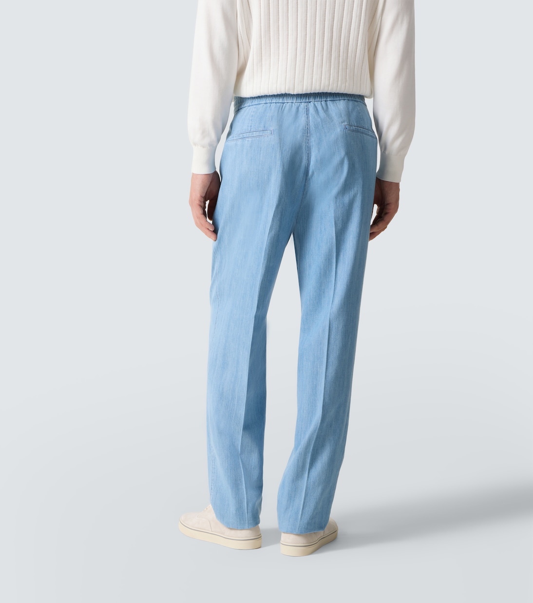 Pleated straight jeans | Brunello Cucinelli