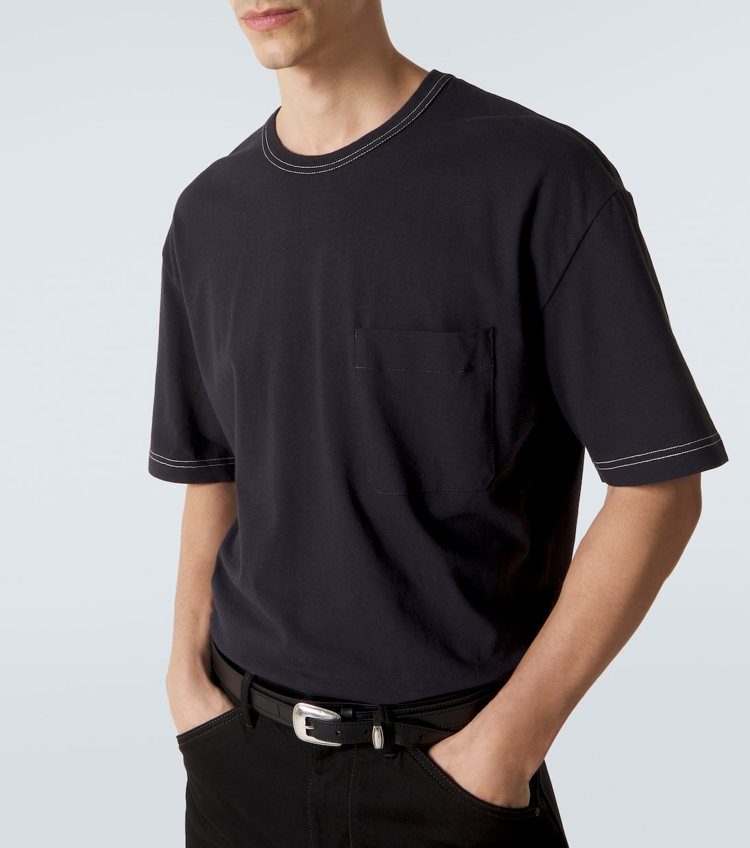 T-Shirt aus Baumwolle und Leinen | Lemaire