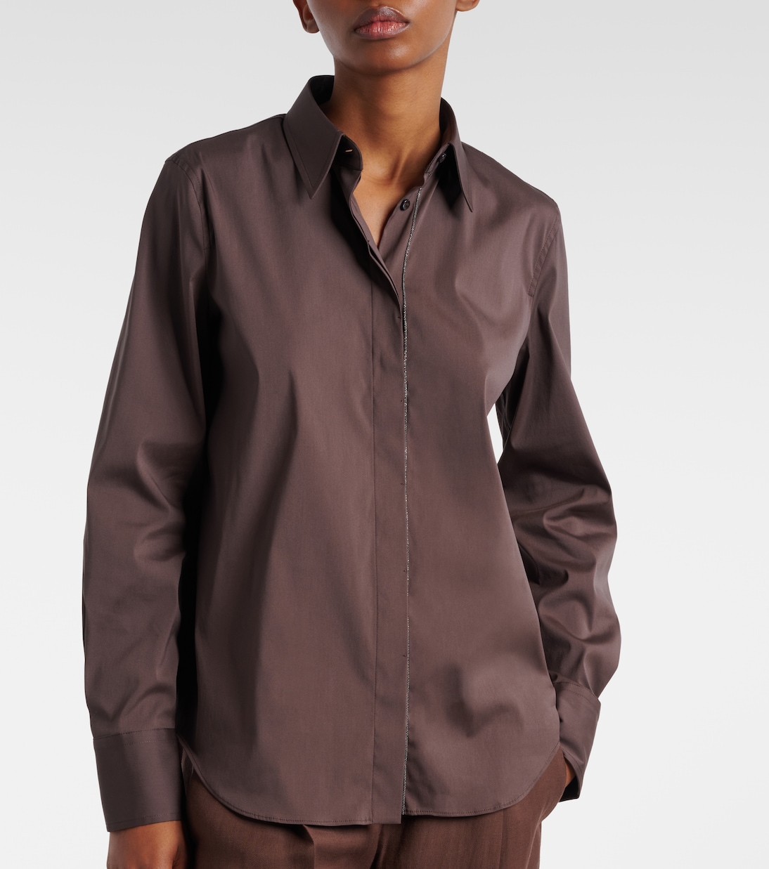 Monili珠饰棉质混纺上衣 | Brunello Cucinelli