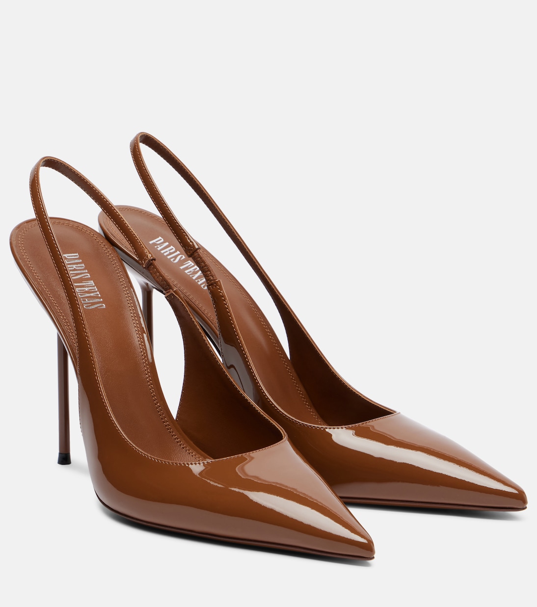 Lidia 105 patent leather slingback pumps | Paris Texas