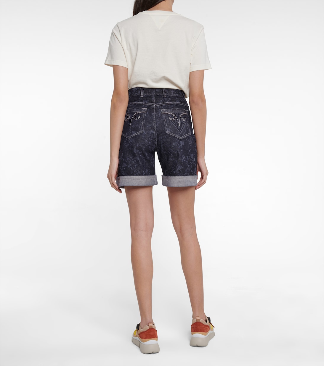 Bermudas de denim de tiro alto | Chloé