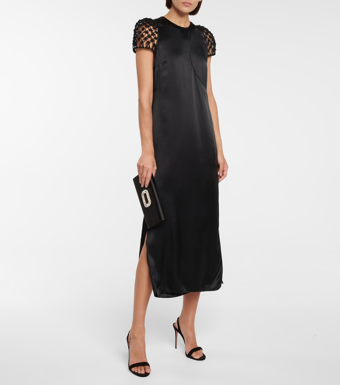 Midikleid Audun aus Seidensatin | Safiyaa