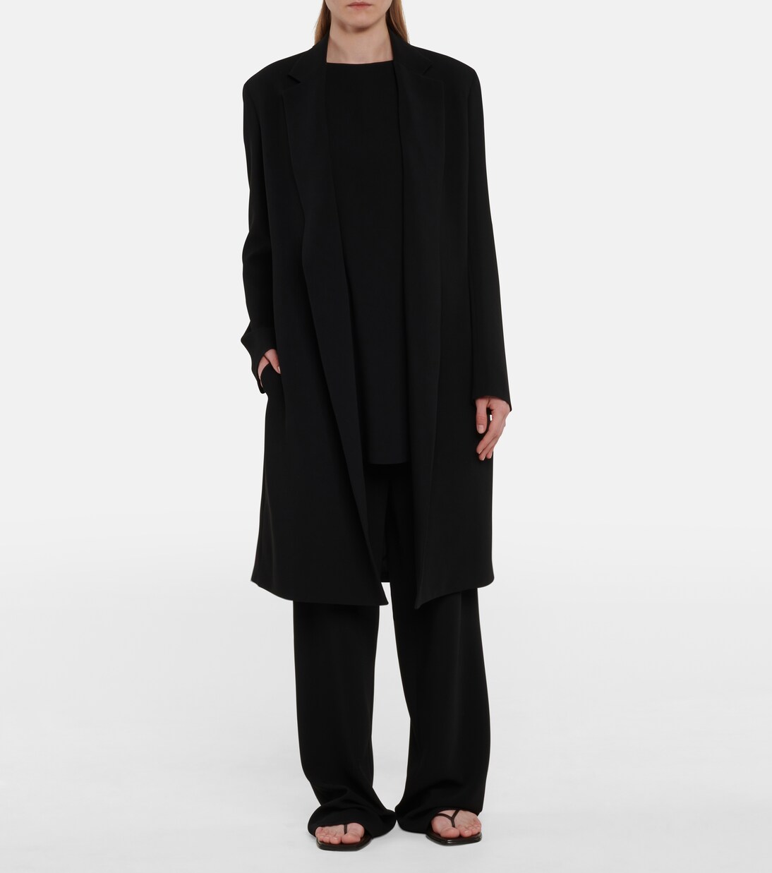 Harri cady coat in black - The Row | Mytheresa