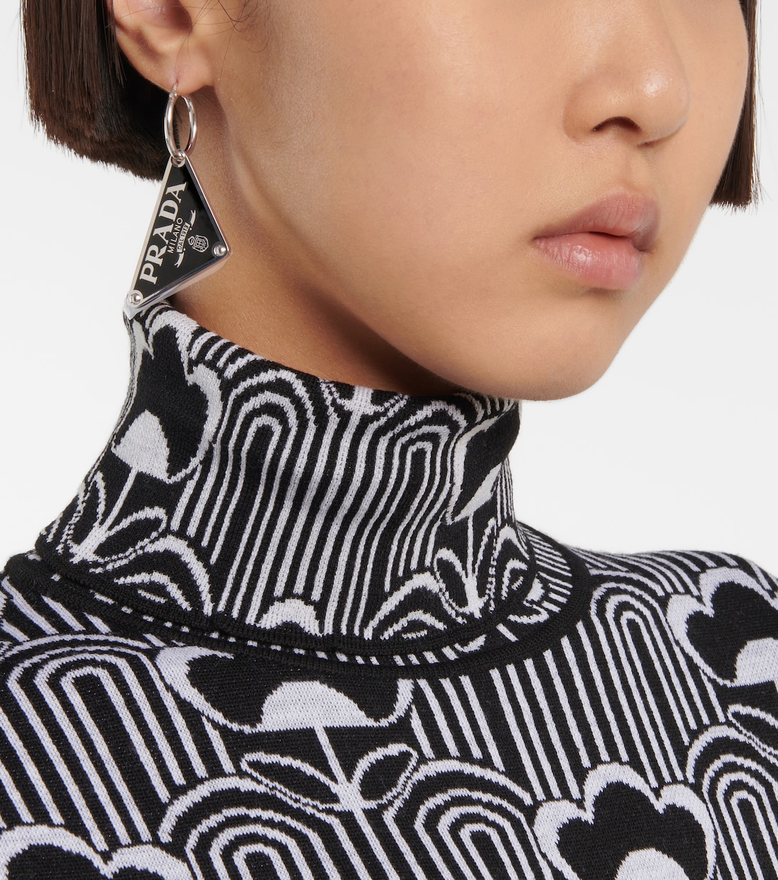 Orecchino singolo Symbole in argento sterling | Prada