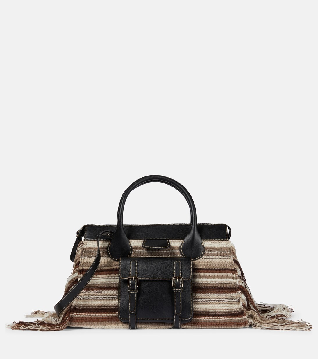 Tote Edith Large piel y cachemir | Chloé