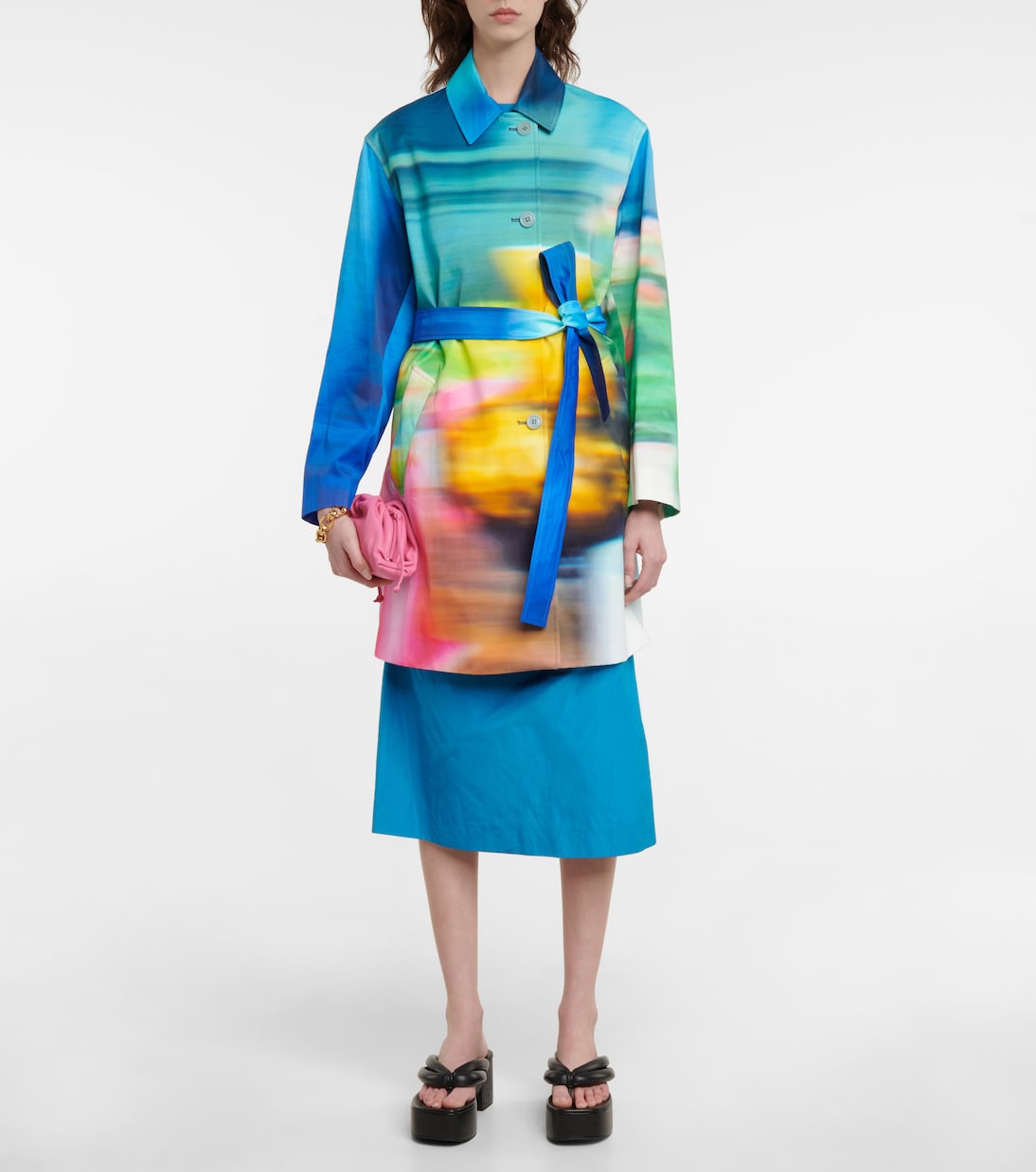 Soprabito in misto cotone con stampa | Dries Van Noten