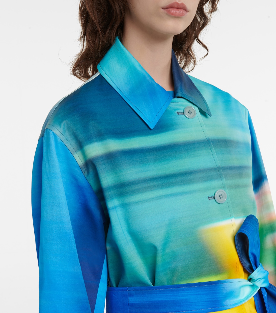 Soprabito in misto cotone con stampa | Dries Van Noten