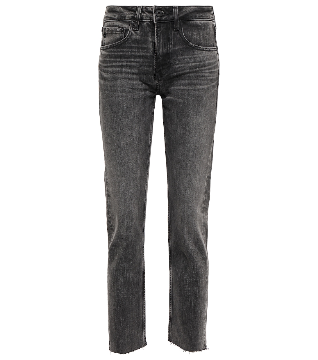 Girlfriend mid-rise cropped jeans | AG Jeans