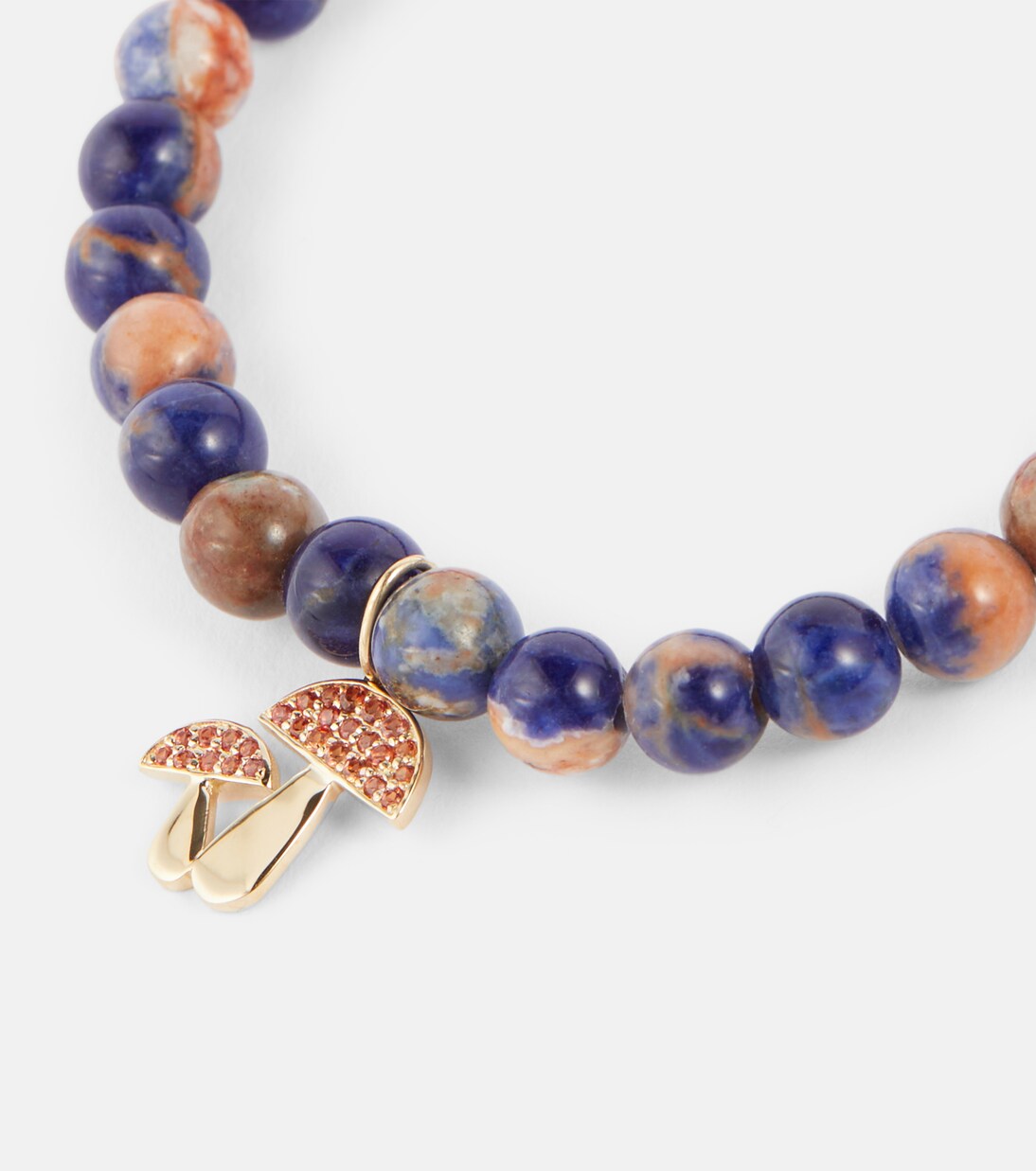 Bracciale giovanile in oro 14kt con perline, zaffiri e sodalite, design moderno SYDNEY EVAN