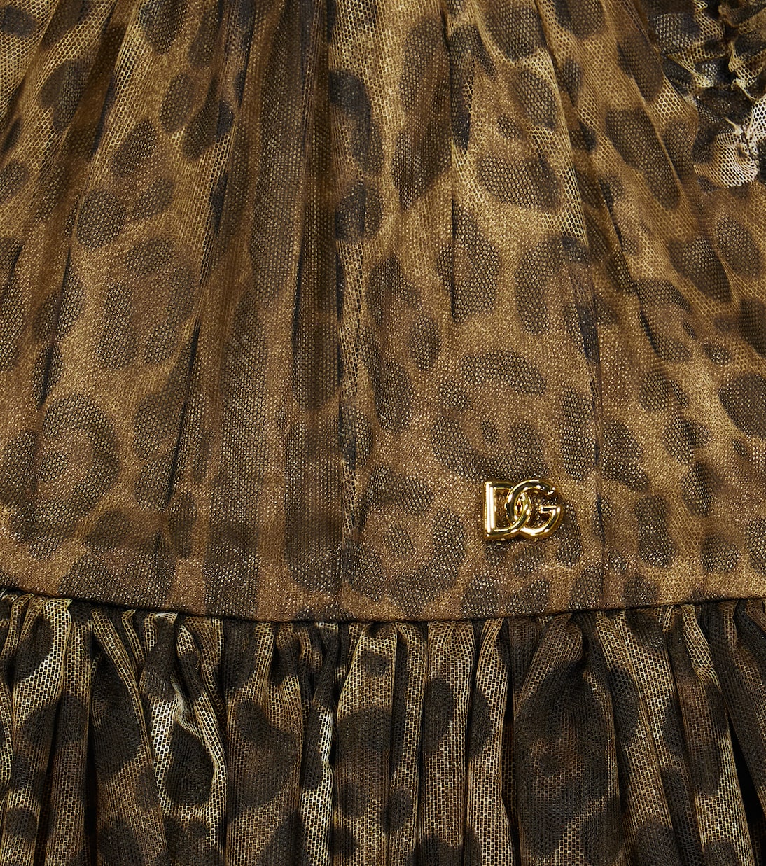 Leopard-print tulle dress | Dolce&Gabbana Kids